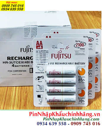 COMBO 1hộp 10vỉ=40viên Pin sạc AA2000mAh 1.2v Fujitsu HR-3UTCEX(4B) _Giá chỉ 3.690.000đ/HỘP